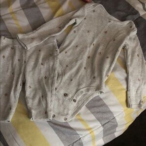 Carter's Gray and Brown Kids Bodysuit Set